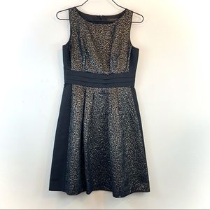 The limited black cocktail dress gold scroll sz 0
